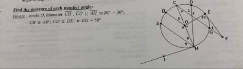 Find the measure of each number angle: