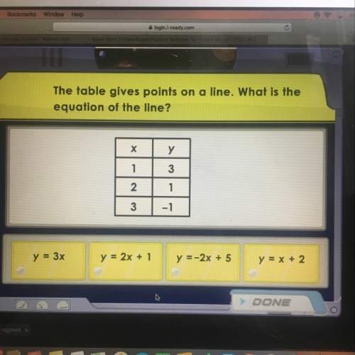 The table gives points on a line. what is the equation of the line?