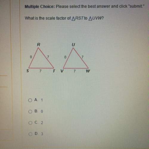 What is the scale factor of triangle rst to triangle uvw