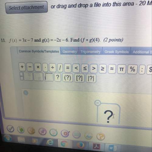 F(x) = 3x-7 and g(x) = -2x-6. find (f o g)(4)