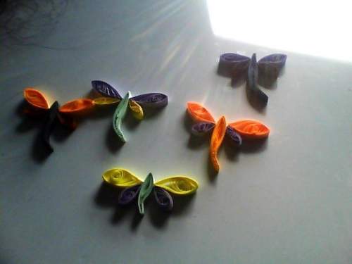 They don't look to good cause my camera is horrible, but look it up! quilling art