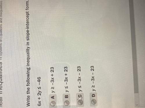 Write the following inequality in slope-intercept form.