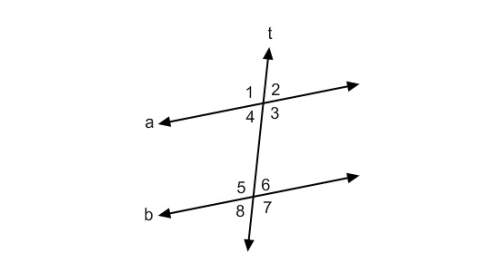 Line a is parallel to line b, m∠1=2x+44 and m∠ 5=5x+38 find the value of x. 3 1