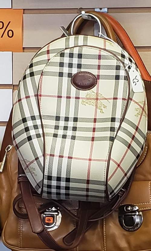 Bad picture, but a real burberry bag? haven't seen any in this style/shape.