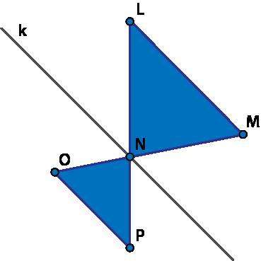 If δonp is rotated 180° about point n, which additional transformation could determine if δonp and δ