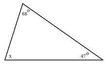 What is the measure of angle x?