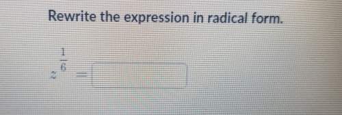 Rewrite the expression in a radical form z^1/6