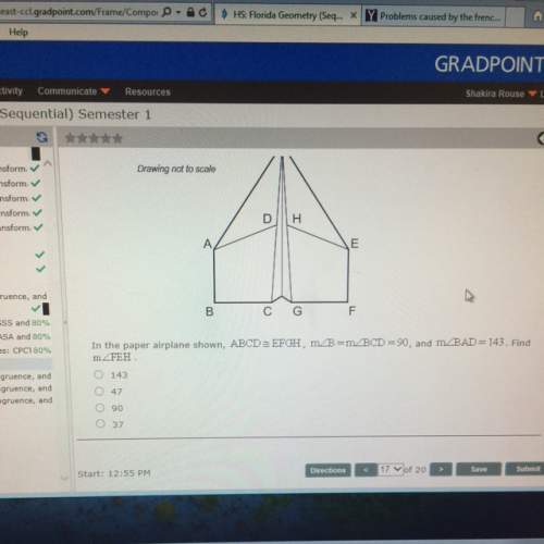 In the paper airplane shown , abcd =efgh, m