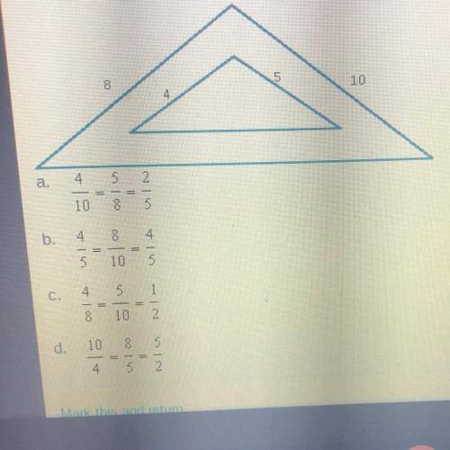 Asap! write the ratio of corresponding sides for the similar triangles and reduce the ratio to lowe