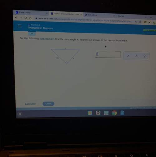 For the following right triangle, find the side length x. round your answer to the nearest hundredth