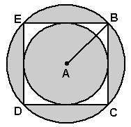40 points availablegiven that a is the center of the concentric circles and bcde is a sq