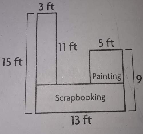 What is the area of the space that nadia has shown for scrapbooking