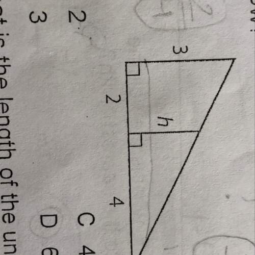 What is the value of h in the triangle below?