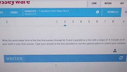 It's algebra ii- equations: point slope.