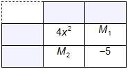 Paul creates the diagram to him factor 4x2 + x – 5 by using double grouping. his diagram is incompl