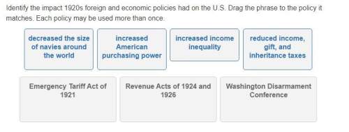 Identify the impact 1920s foreign and economic policies had on the u.s. drag the phrase to the polic