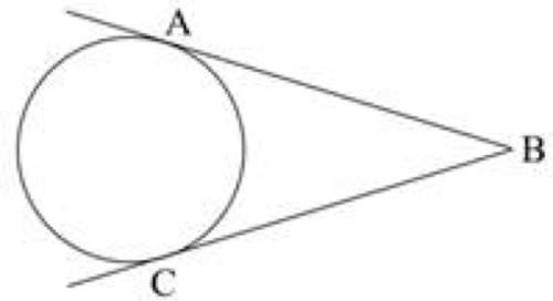 (09.01 lc) the circle shown below has ab and bc as its tangents: ab and bc are two tangents to a ci