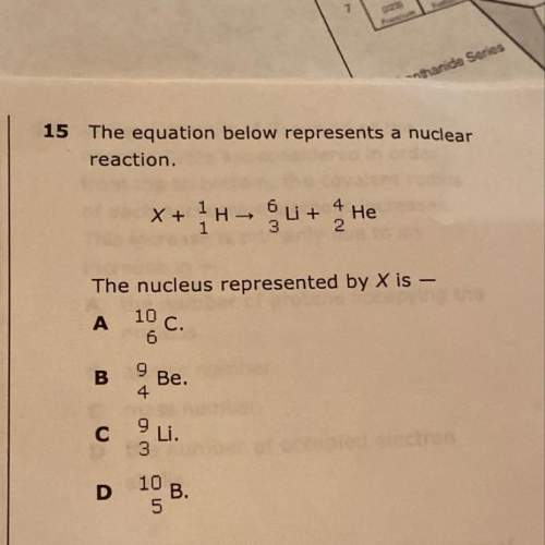 Anthanide 15 the equation below represents a nuclear reaction x + h - qu + h