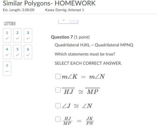 Very urgent! need done by 4: 30! ! 58 points!  quadrilateral hjkl ~ quadrilateral mpnq whi