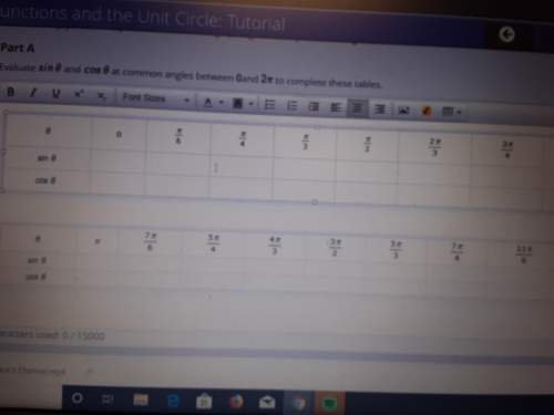 Evaluate sin0 and cos0 at common angles between 0 and 2pi to complete these tables.