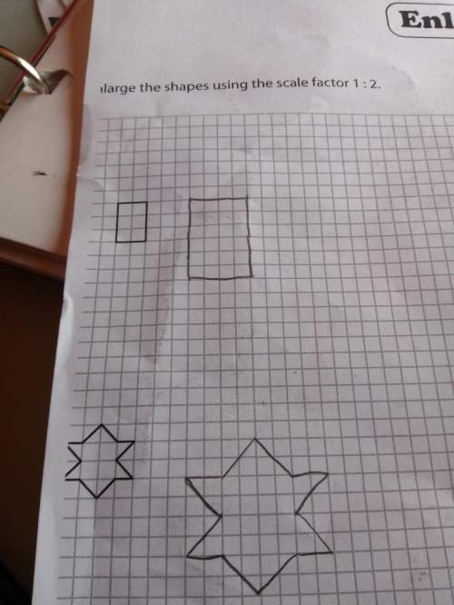 Enlarge the shapes using the scale factor 1: 2