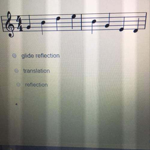 What kind of geometric transformation is shown in the line of music?  glide reflection t