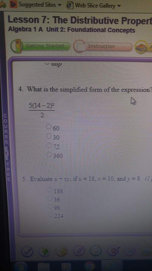 What is the simplified form of the expression 5(14-2)squared divided by 2