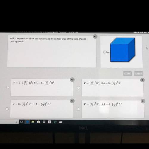 Which expressions show the volume and the surface area of this cubed-shaped packing box?