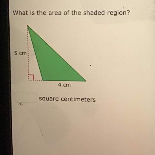 What is the area of the shaded region?