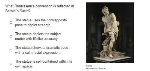 What renaissance convention is reflected in bernini's david? the statue uses the c