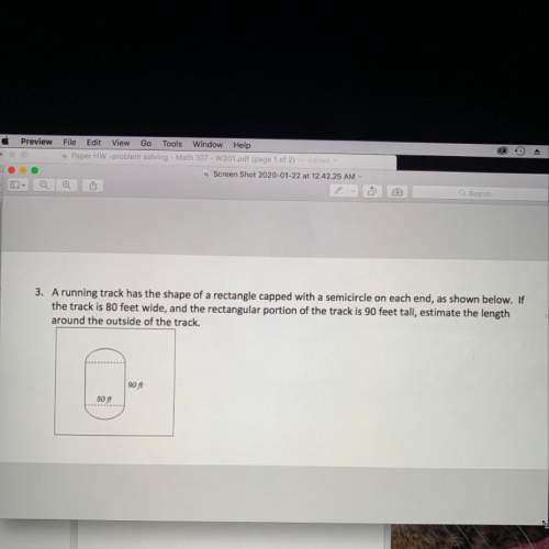 3. a running track has the shape of a rectangle capped with a semicircle on each end, as shown below