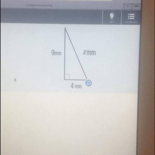 Find the missing measure. round to the nearest whole number (9mm, xmm, 4mm) find x