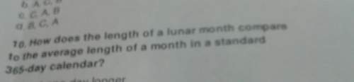 How does the length of a lunar moon compare to the average length of a month in a standard 365 day c