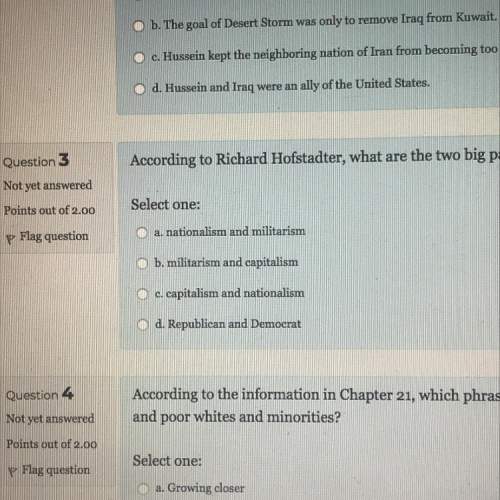 According to richard hofstadter, what are two big parts of the american political tradition?