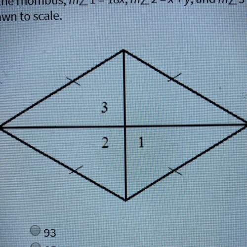 In the rhombus, mz1 = 18x, mz2 = x + y, and m_3 = 30z. find the value of x + y + z. the diagram is n