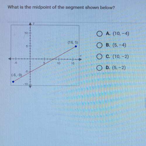 What is the midpoint of the segment shown below?