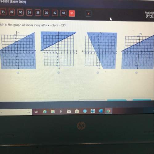 Which is the graph of linear inequality x-2y&gt; -122 pls