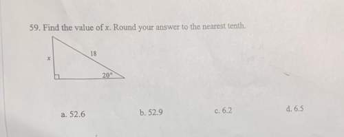 Find the value of x. round your answer to the nearest tenth. a.) 52.6 b.) 52.9 c.)