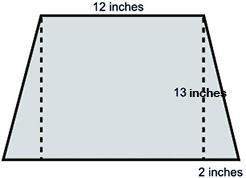 On a boat, a cabin's window is in the shape of an isosceles trapezoid, as shown below. what is the a