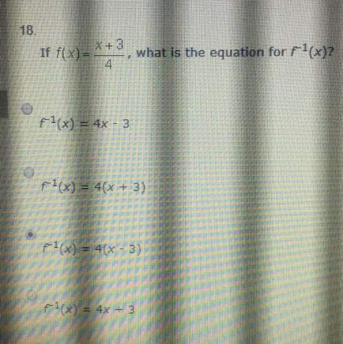 What is the equation for f-1(x)? needed 10 points math !