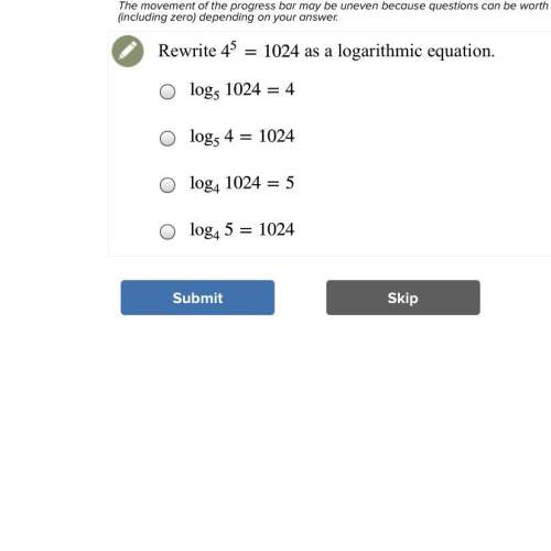 Rewrite 4^5=1024 as a logarithmic equation.