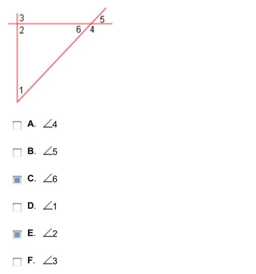 Which of the following are exterior angles? check all that apply.