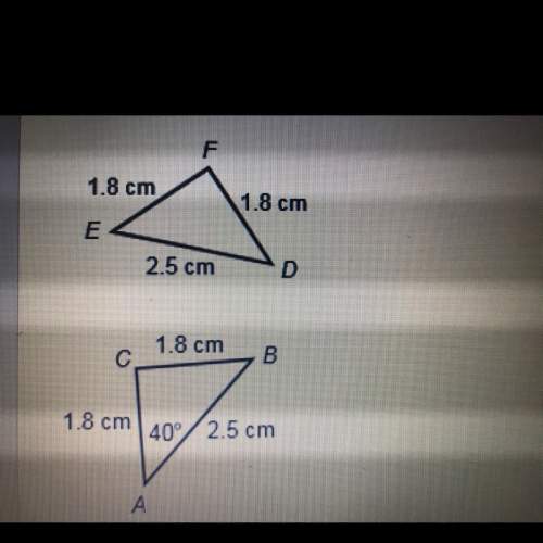 Which postulate proves that the two triangles are congruent?  a. sas  b. sss c.aa