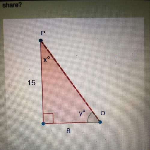 Use the image below to answer the following question. find the value of sin x° and cos y°. what rela