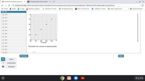 The graph below shows sarah’s earnings compared to her savings. determine the constant of proportion