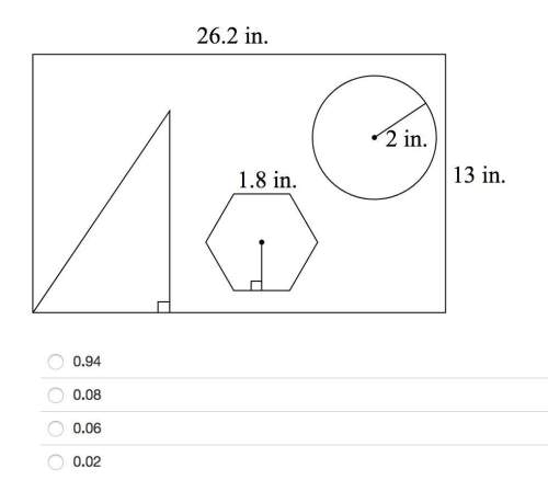 Identify the probability to the nearest hundredth that a point chosen randomly inside the rectangle