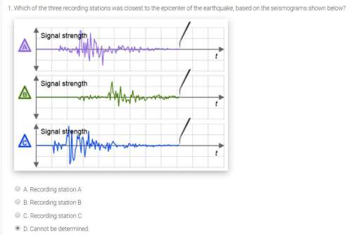 Which of the three recording stations was closest to the epicenter of the earthquake, based on the s