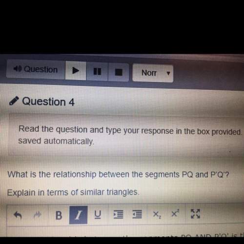 It is asking what is the relationship between segment pq and p”q’