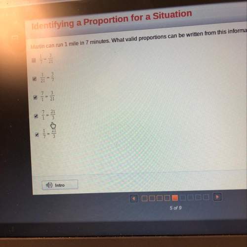 Martin can run 1 mile in 7 minutes. what proportions can be written from this information?