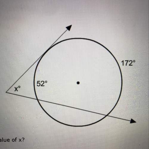 What is the value of x?  a.26 b.52 c.60 d.86